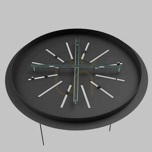 Závesné svietidlo s.luce Santa Air LED čierne 5-bodové baldachýn Ø 60 cm 2700 K small 8