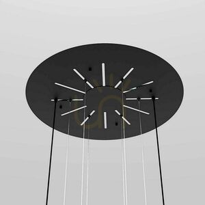 Závesné svietidlo s.luce Santa Air LED čierne 5-bodové baldachýn Ø 60 cm 2700 K small 9