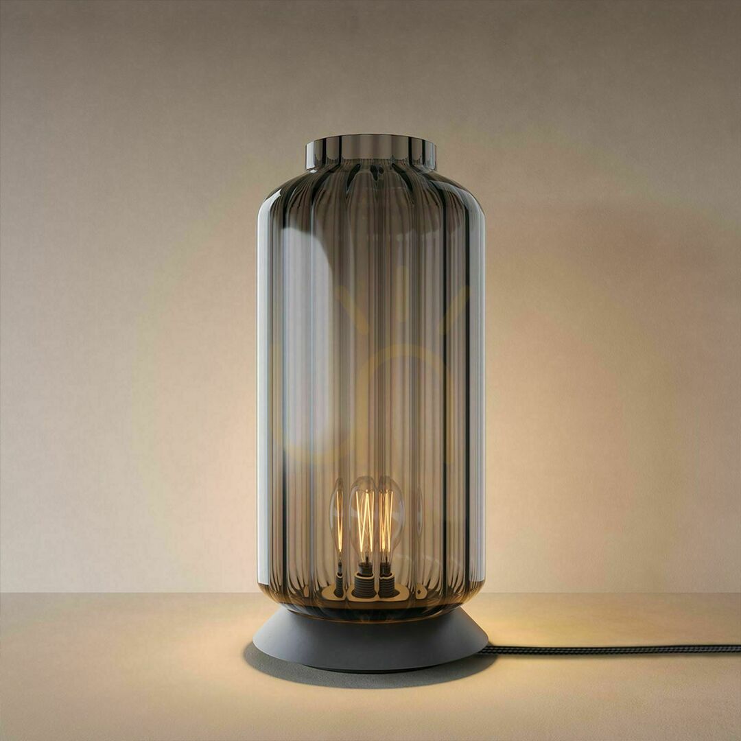 Skontrolujte Stolná lampa s.luce Velo hnedá sklo kov 36 cm E27 stmievateľná Stolná lampa s.luce Velo hnedá sklo kov 36 cm E27 stmievateľná