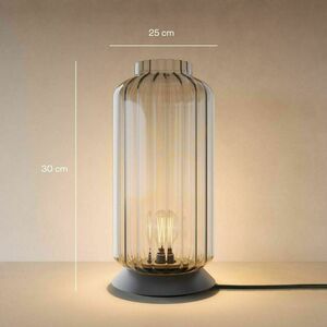 Stolná lampa s.luce Velo dymové sklo Ø 25 cm E27 s vypínačom small 12