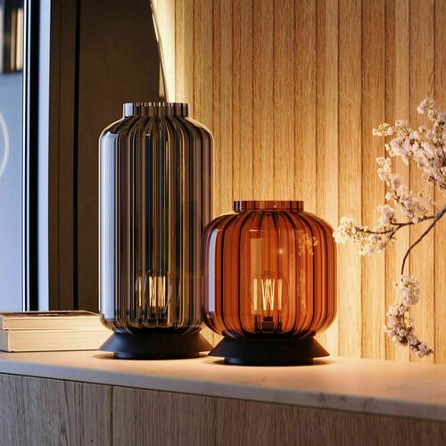 Skontrolujte Stolná lampa s. luce Velo sklo priehľadná E27 stmievateľná moderná 36 cm
