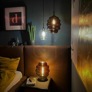 Stolná lampa s.luce Echos hnedá sklenená E27 moderná 31 cm small 2