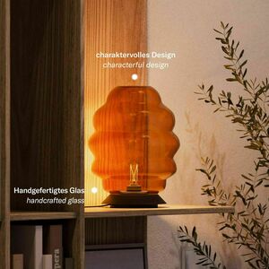 Stolná lampa s.luce Echos hnedá sklenená E27 moderná 31 cm small 3