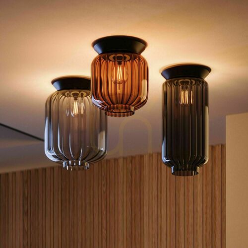 Skontrolujte Prisadené stropné svietidlo s.luce Velo sklenené E27, priehľadné, 36 cm