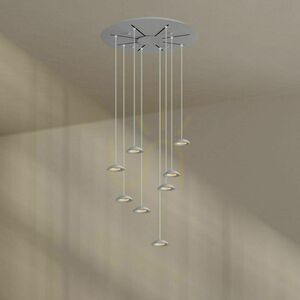 Závesné svietidlo s.luce Santa Air LED biele Ø 80 cm 8-ramenné small 2