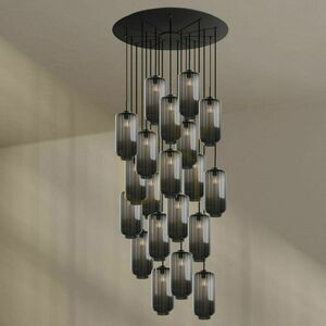 Závesné svietidlo s.luce Velo hnedé sklo kov 20x E27 Ø120 cm small 3