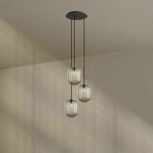 Skontrolujte Luster s.luce Velo sklenený 3-plameňový, priehľadný, Ø 25 cm