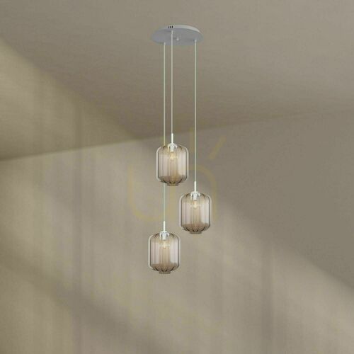 Skontrolujte Luster s.luce Velo 3-plameňový sklenený transparentný moderný Ø 25 cm
