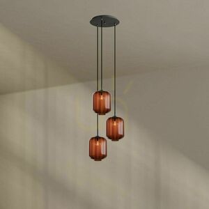 Luster s.luce Velo 3-plameňový biely sklenený moderný Ø 40 cm small 1