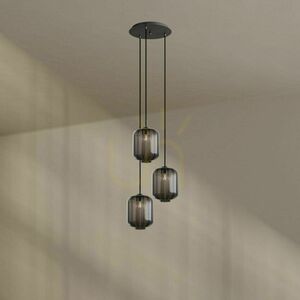 Luster s.luce Velo 3-plameňový biely sklenený moderný Ø 40 cm small 3