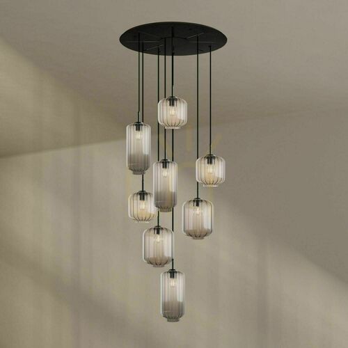 Skontrolujte Luster s.luce Velo 8-ramenný sklenený transparentný moderný Ø 80 cm