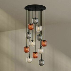Luster s.luce Velo 12-ramenný priehľadný sklenený Ø 80 cm E27 stmievateľný small 4