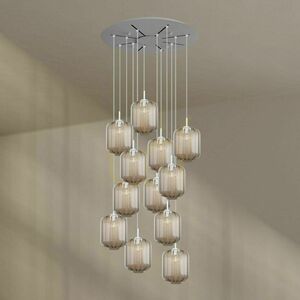 Luster s.luce Velo Galeria 12-ramenný hnedý sklenený 80 cm small 11