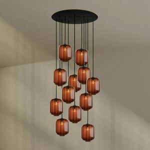 Luster s.luce Velo Galeria 12-ramenný hnedý sklenený 80 cm small 2