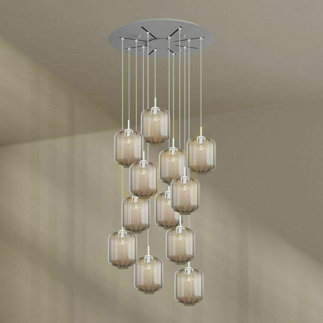 vyhliadka Luster s.luce Velo Galeria 12-ramenný hnedý sklenený Ø 80 cm Luster s.luce Velo Galeria 12-ramenný hnedý sklenený Ø 80 cm