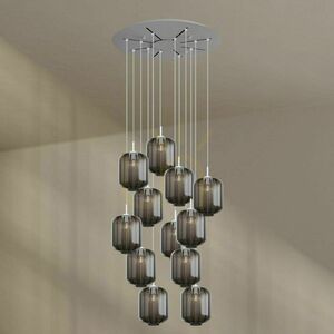 Luster s.luce Velo Galeria 12-ramenný hnedý sklenený Ø 80 cm 9 Luster s.luce Velo Galeria 12-ramenný hnedý sklenený Ø 80 cm small 9