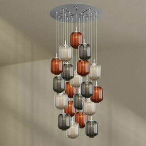Luster s.luce Velo hnedý sklenený 20-ramenný Ø 120 cm 25 cm small 11
