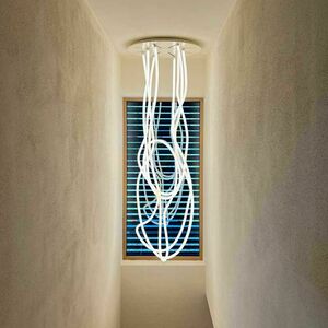 Závesné LED svietidlo s.luce Arion Organic Flex biele 80 cm 3000K small 4