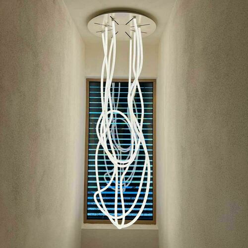 Skontrolujte Závesné svietidlo s.luce Arion Organic Flex LED biele 4x teplá biela