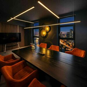 Závesné LED svietidlo s.luce Oris Linear biele 2700 K small 2