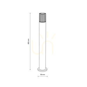 Záhradné stĺpikové svietidlo TK-Lighting RIBO Gray 16172, sivé, 80 cm, E27 IP54 small 8