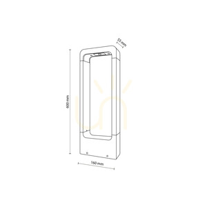 Záhradný LED stĺpik TK-Lighting ARIUS M GRAY 19004 grafitový 60 cm 3000K IP54 small 7