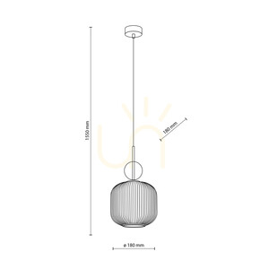 Závesné svietidlo TK-Lighting Sophia Big 11372 – zelené, koňakové sklo, 1×E27 small 7