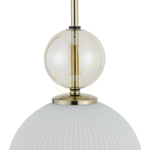 Skontrolujte Závesné svietidlo TK-Lighting SOPHIA BIG COGNAC WHITE 11374, biele sklo, 1×E27