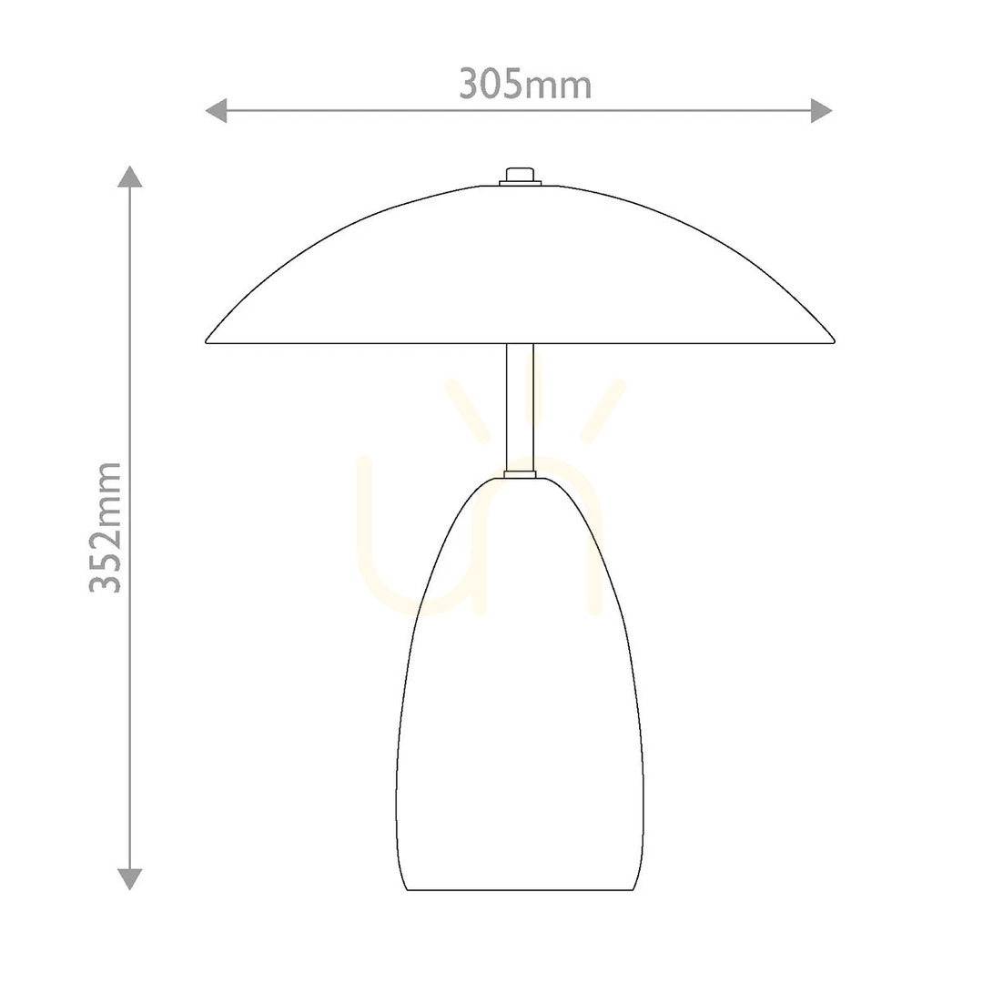 Šou Stolná lampa Poppy Medium LED – svetlo modrá od Elstead Stolná lampa Poppy Medium LED – svetlo modrá od Elstead