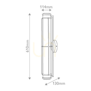 Nástenné LED svietidlo Saylor, stredné – klasická mosadz Heritage Brass Elstead small 8