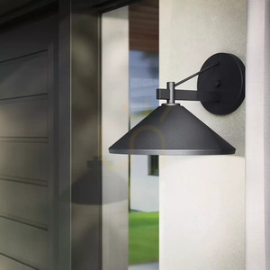 Vonkajšia nástenná lampa Ripley, stredná – 1 svetelný zdroj – čierna, Elstead small 7