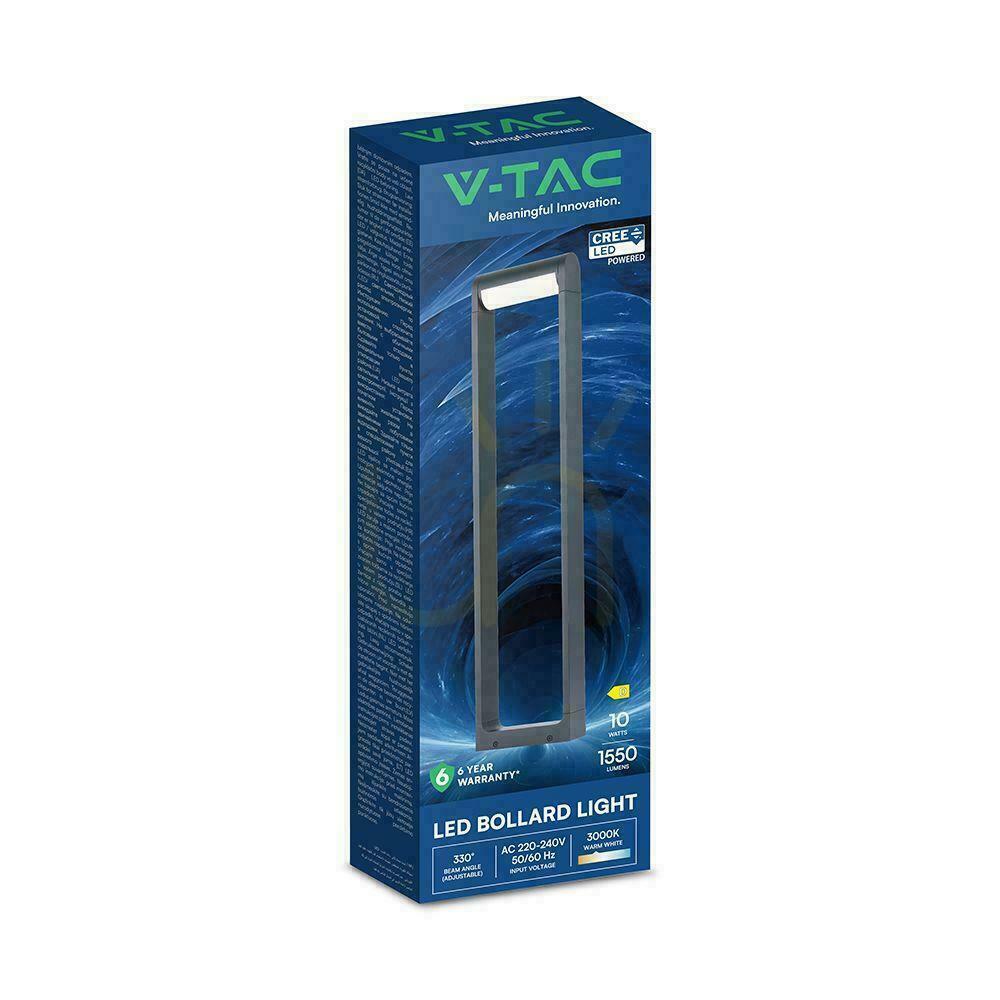 Šou Záhradné stĺpové svietidlo V-TAC, 60 cm, 10 W LED s čipom CREE, nastaviteľné, IP65, čierne, VT-120011, 3000 K, 1550 lm, 6-ročná záruka Záhradné stĺpové svietidlo V-TAC, 60 cm, 10 W LED s čipom CREE, nastaviteľné, IP65, čierne, VT-120011, 3000 K, 1550 lm, 6-ročná záruka