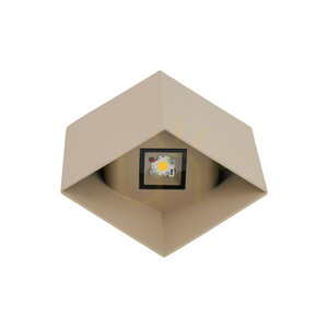 Nástenná LED svietidlo Cube Beige, IP54 small 4