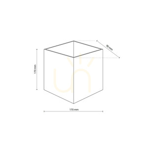 Nástenná LED svietidlo Cube Beige, IP54 small 6
