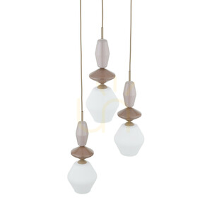 Závesné svietidlo TK-Lighting ZEN Sabia Fuso White 11862, 3×E14, béžové a biele small 4