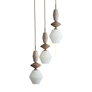 Závesné svietidlo TK-Lighting ZEN Sabia Fuso White 11862, 3×E14, béžové a biele small 5