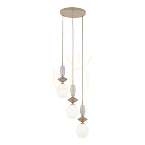 Závesné svietidlo TK-Lighting ZEN Sabia Fuso White 11862, 3×E14, béžové a biele small 7