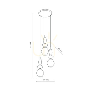 Závesné svietidlo TK-Lighting ZEN Sabia Fuso White 11862, 3×E14, béžové a biele small 8