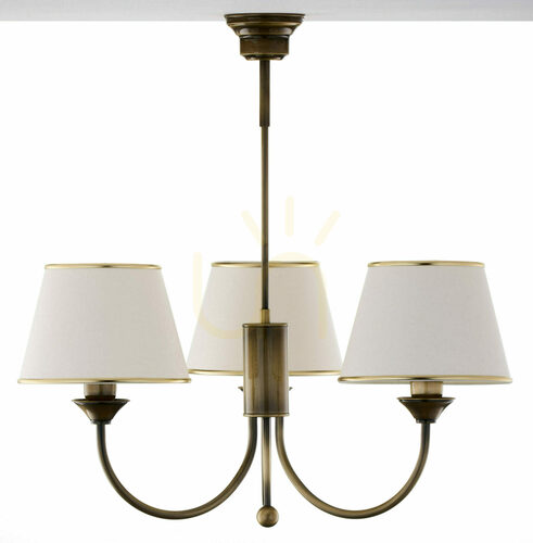 Skontrolujte Luster Jupiter CLASSIC 2132 – antikovaná mosadz, 3 × E27