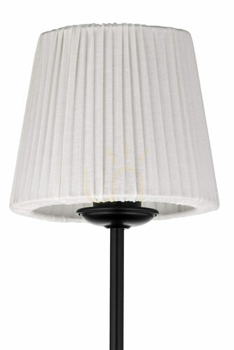 Skontrolujte Stojacia lampa Jupiter MILO 2178 čierna s bielym plisovaným tienidlom E27
