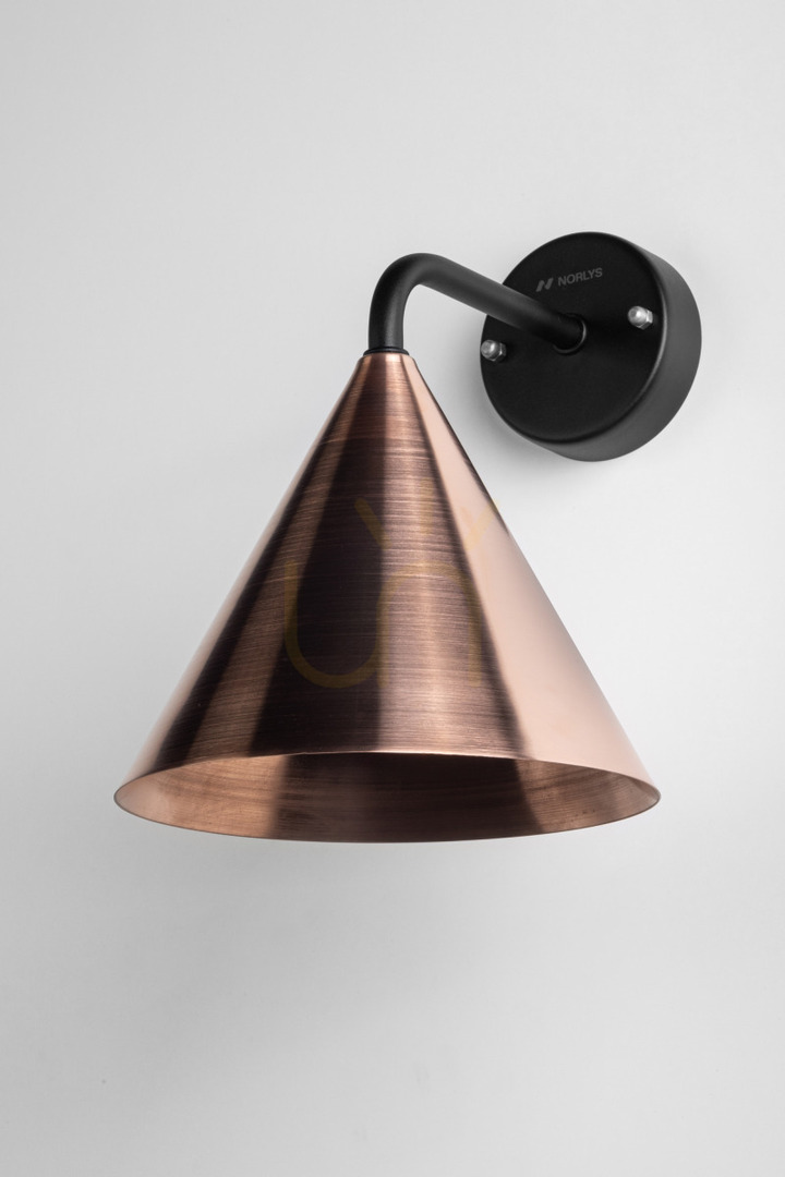 Outdoor wall light NORLYS Sigrid 236CO E27, copper, bulb not included
