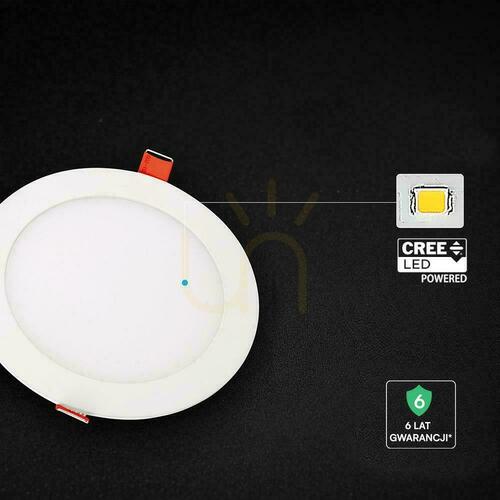 Skontrolujte V-TAC PRO SLIM 22 W LED zapustené stropné svietidlo s čipom CREE, okrúhle, 240 × 12 mm, CCT VT-2207CCT, 1900 lm, 6-ročná záruka