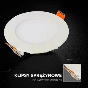 Zapustený okrúhly LED panel V-TAC PRO VT-2207CCT 22W 1900lm CCT 3000K/4000K/6500K Ø24 cm, biely small 8