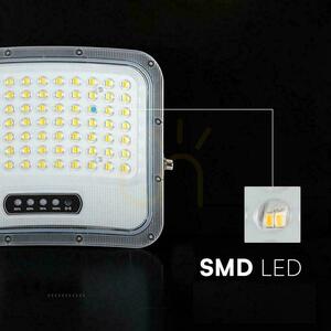 Solárny LED reflektor V-TAC 12 W s diaľkovým ovládaním a automatickým časovačom, IP65, čierny, CCT VT-105W 3000 K – 4500 K – 6500 K, 2000 lm small 1