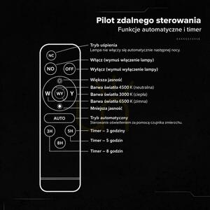 Solárny LED reflektor V-TAC 12 W s diaľkovým ovládaním a automatickým časovačom, IP65, čierny, CCT VT-105W 3000 K – 4500 K – 6500 K, 2000 lm small 8