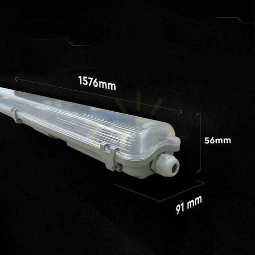 Skontrolujte Hermetické LED svietidlo V-TAC pre 2 ks 150 cm dlhých fluorescenčných trubíc, IP65, PC+ABS, VT-121002