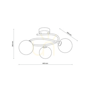 Stropné svietidlo Ilsa Sabia 3 × Xg9 small 7