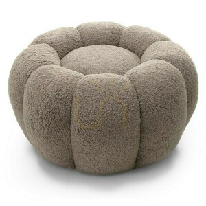 Taburetka PERLE, farba cappuccino, bouclé tkanina, zaoblené tvary od Nova Nook small 0