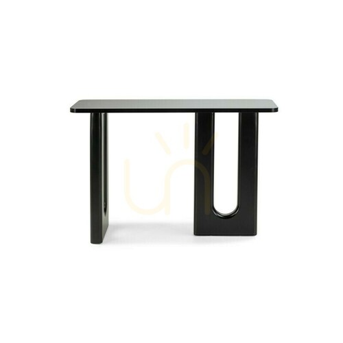 Skontrolujte RICHI 120 cm písací stôl/konzolový stolík, čierny, s oblúkmi Nova Nook