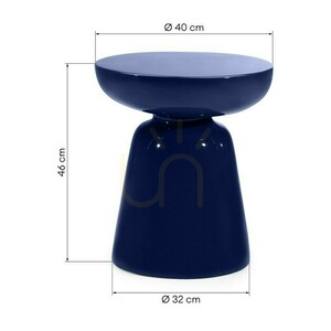 Bočný stolík OGAN, 40 cm, kobaltovo modrý, lesklý, Nova Nook small 5